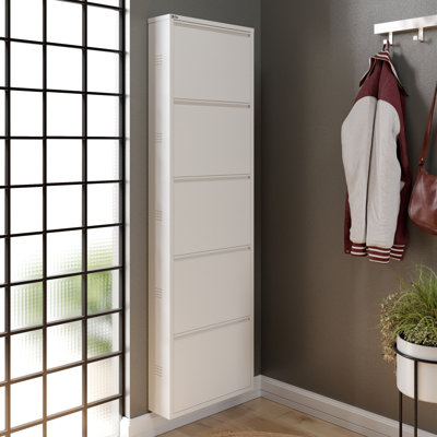 Antibacterial Metal Shoe Cabinet Side Holes