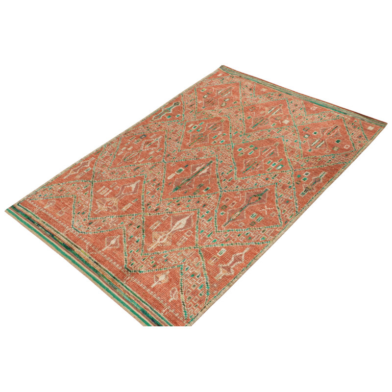 Moroccan Hand Knotted Silk Area Rug, Rectangle 10' x 14'