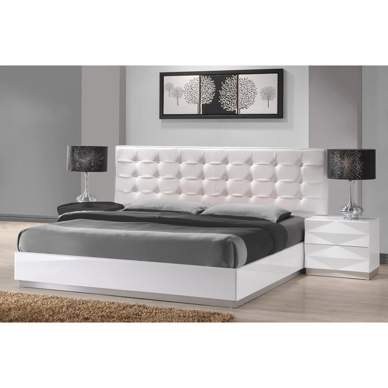 Baldree Upholstered Wingback Bed, Full