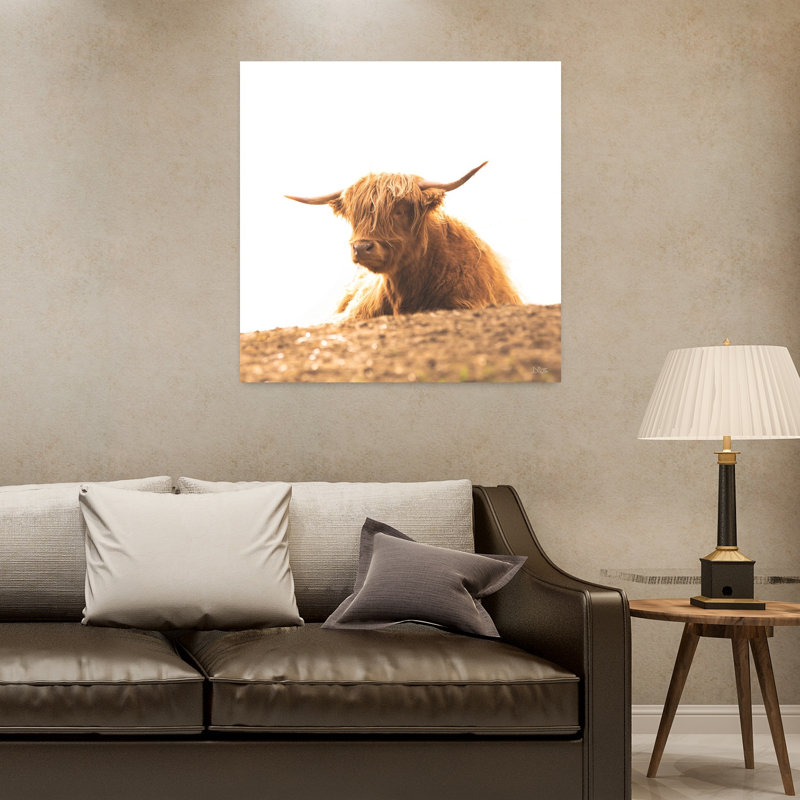Portrait d'une vache contemporaine, H 32 po x l 32 po