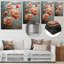Charm rose nature morte coquelicots gris I - coquelicots décoration murale-400470398-400470397