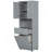 Tall Bathroom Cabinet With Laundry Basket, Large Storage Space Tilt-Out Laundry Hamper And Upper Storage Cabinet, Grey-284190804