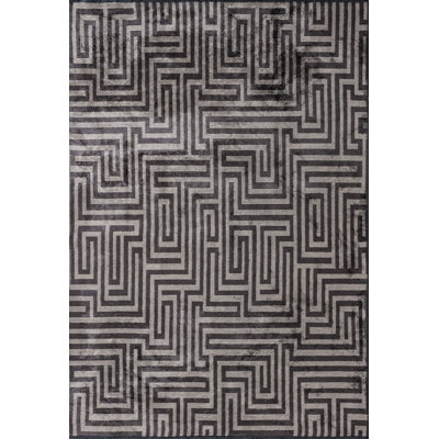 Rapture Gray Geometric Luxury Area Rug