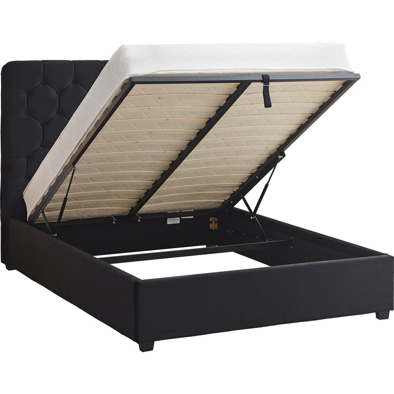 Madison Ottoman Bedframe, Kingsize (5'), Black