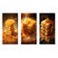 Miel Baklava Bounty Dessert - Desserts, ensemble de 3 reproductions d'art mural en métal-1912711982