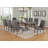 Dions Extendable 72" to 104" Table with Rustic Wood Dining Set and Linen Tufted Chairs-88141764-88141763-33676736
