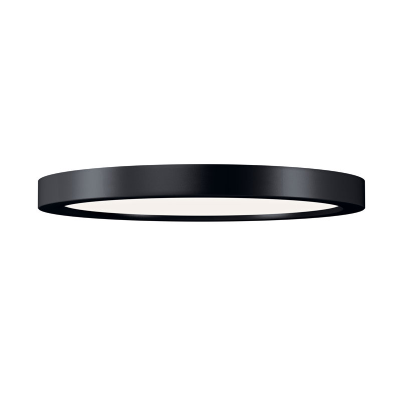 Ara Integrated 9.25" LED Flush Mount in a Black Finish, 0.71" H x 9.02" W x 9.02" D