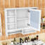 Armoire de rangement murale à miroir avec 5 tablettes réglables