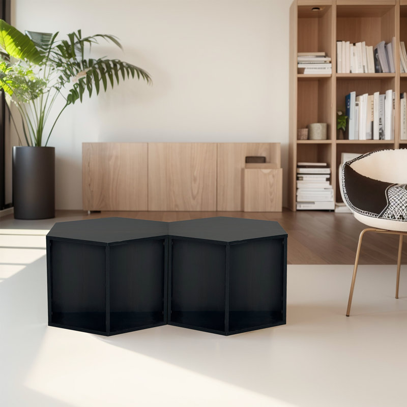 Ensemble de tables de bout Tyvion, Brun-noir