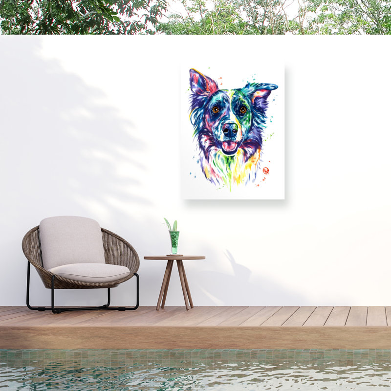 Toile d'extérieur Lisa Whitehouse Border Collie, H 14 po x l 19 po