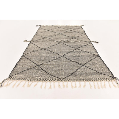 Tapis noir et blanc Oliver