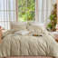 Ensemble de housse de couette rayé 100% coton lavé DONEUS-133863143-133863139