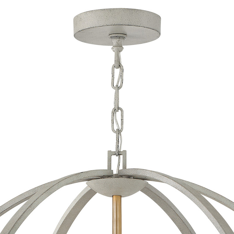 Euclid 12-Light Globe Pendant, Cement Gray