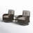 Aristil 2 - Person Outdoor Wicker Swivel Rocker Chair Seating Group with Cushions-97619168-97619167