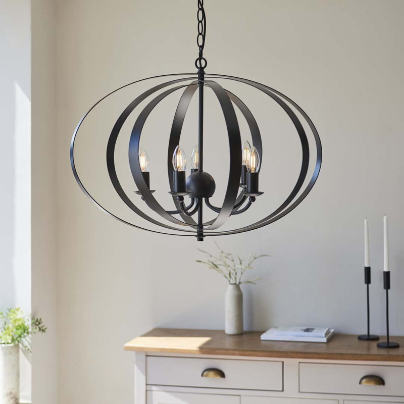 5 - Light Black Geometric Pendant