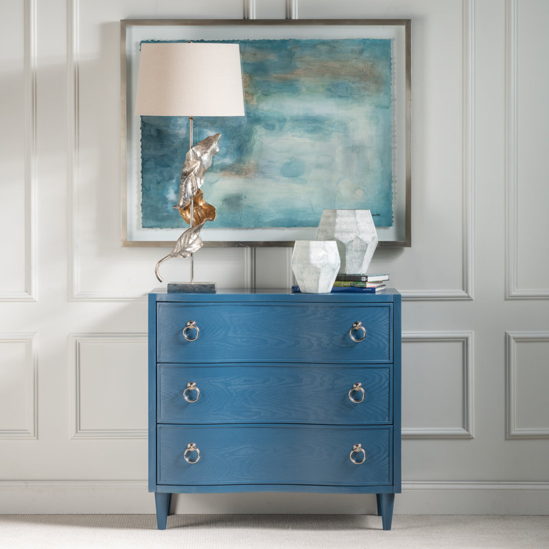 Hawthorne Estate Mid-Century 3-Drawer Brown Oak Chest