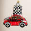 Christmas Shopping Car Glass Ornament