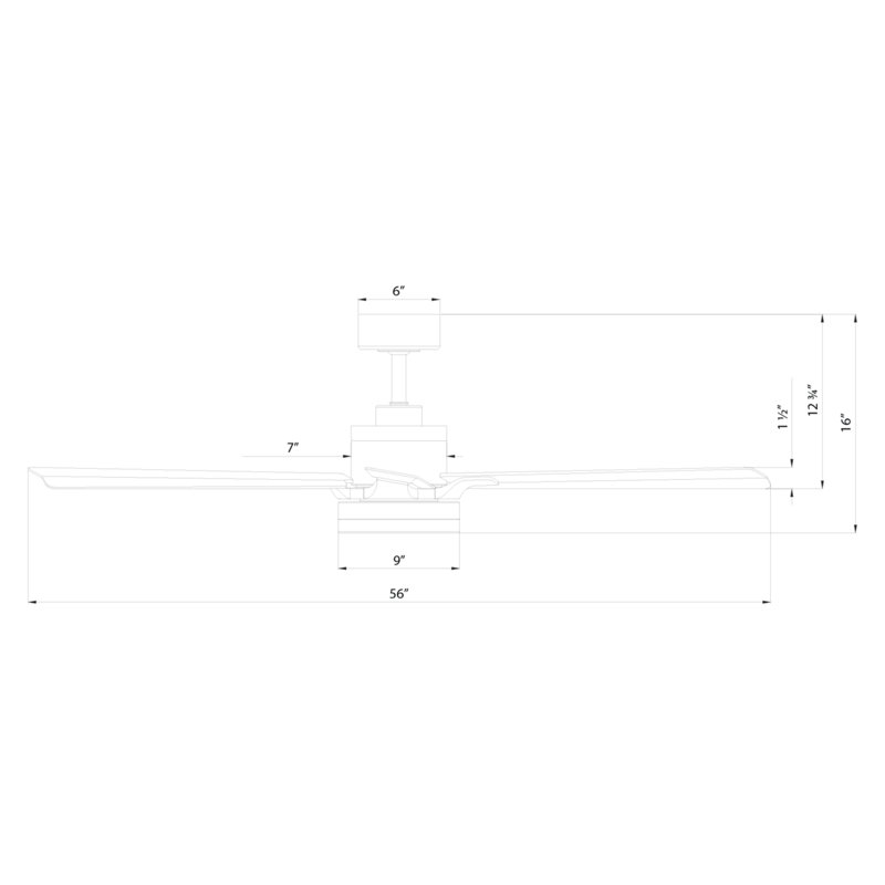 Ventilateur de plafond intelligent à 5 pales Radiant avec lumière DEL à intensité variable intégrée et télécommande Bluetooth incluse, température de couleur sélectionnable (2700 K, 3000 K, 3500 K, 4000 K)