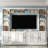 4-Piece Wall Unit Entertainment Center With Bookshelf For Tvs Up To 70"-138697313
