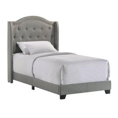 Upholstered Wingback Bed