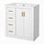Meuble-lavabo de salle de bain avec lavabo en céramique, 3 tiroirs et portes à fermeture douce-1418641202-1418641203