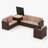 Frisby 6-Person Outdoor Wicker Conversation Set With Cushions And Storage Box-108682623-108896475