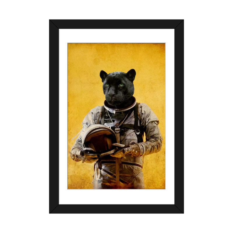 « space jag », impression sur toile, Papier beaux-arts encadré noir, Blanc, H 32 po x l 24 po x P 1 po