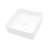 15.69"X15.69" White Ceramic Square Vessel Bathroom Sink