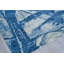 Rectangle Floor Art Abstract Hand-Knotted Bamboo Slat/Seagrass Area Rug in Ivory/Dark Blue-634054339
