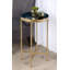 Table de bout élégante en métal argenté et blanc - Accent parfait pour les espaces de vie contemporains-97840252-97840263