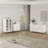 Abbey Modern Tempered Glass Bookcase Cabinet with Adjustable Shelves in White-584459365