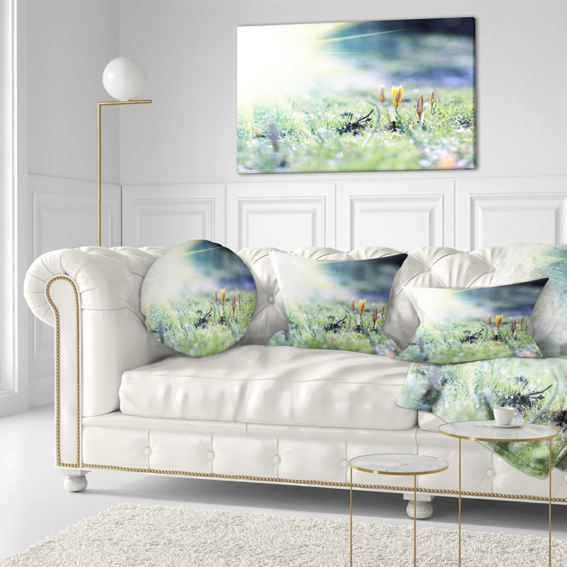 Coussin floral magnifique first spring, 16 po x 1 po, Coussin décoratif