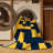 Machine Washable Checkered Blue Area Rug