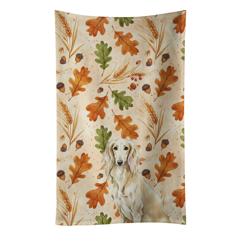 Serviette de cuisine tricolore Sheltie, Crème saluki