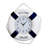 Yatendra Ocean Voyager Silent Wall Clock - Blue & White Nautical Coastal Charm