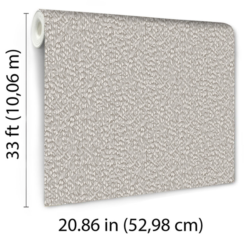 Textured Weave Plain Wallpaper, Taupe