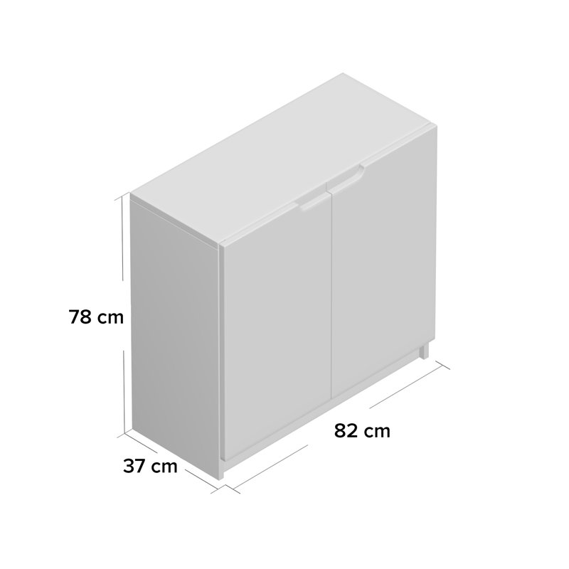 Mazeppa 82cm W Chest of Drawers, Avola Anthracite