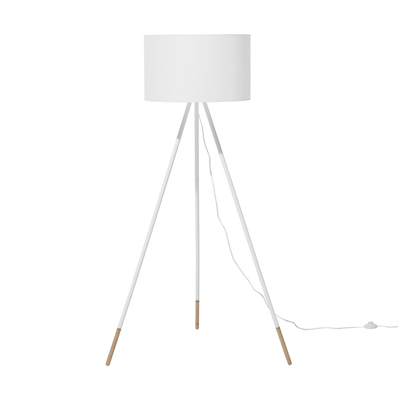 Acker Tripod Floor Lamp, White