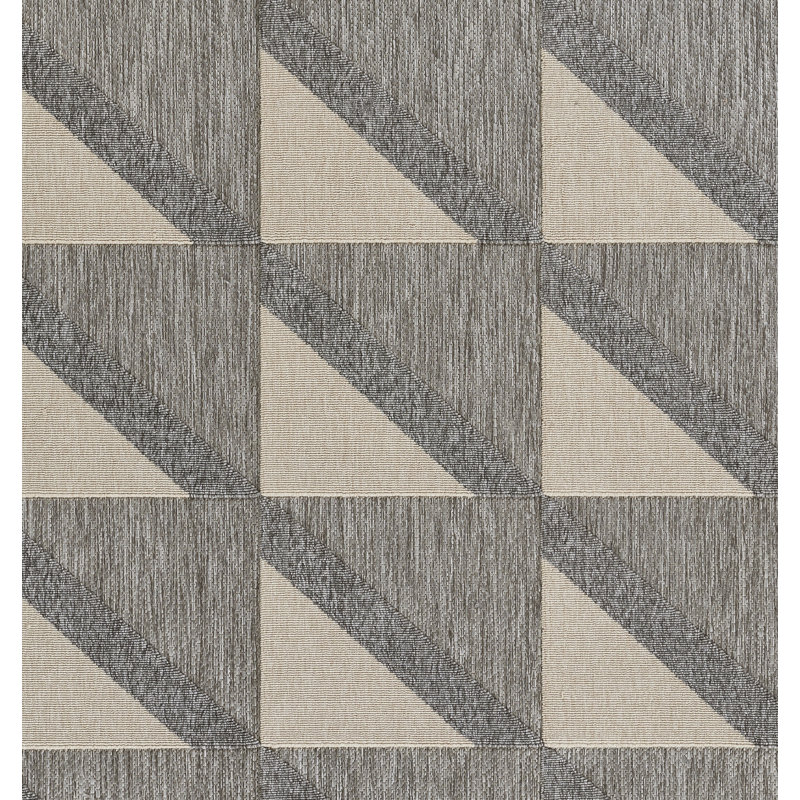 Tapis intérieur / extérieur gris / beige Trula, Rectangle 9 pi 3 po x 12 pi 6 po