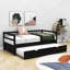 Lit de jour en bois avec couchette simple Dystiny-314628330