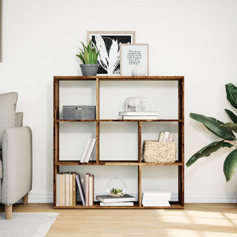 Mylo 103.5cm H x 102cm W Bookcase, Old Wood