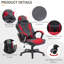 Fauteuil de jeu d'ordinateur à 5 points vibrants HOMcom