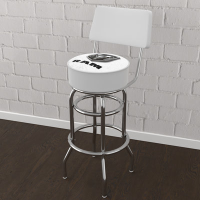 Unfinished 31 Stool -  Trademark Global, RAM1100-LOGO-WHI