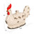 Decorative Stoneware Rooster Container with Lid and Distressed Finish
