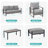6 Pieces Patio Set with 3-Seater Sofa, PE Rattan Patio With Thick Cushions and Sturdy Frame-1600650262