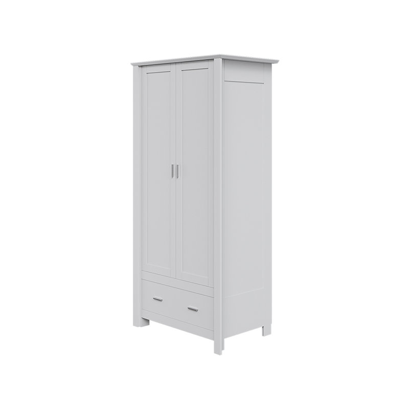 2 Door Manufactured Wood Wardrobe, White