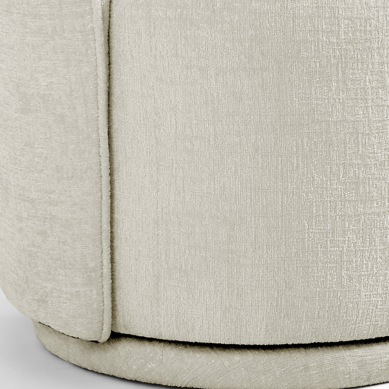 Chaise pivotante intégrée en tissu, Chenille sable clair