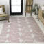 Tapis d'intérieur / extérieur rose / crème deux tons Cindia-1018871936