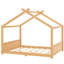 Structure de lit pour grand lit en forme de maison avec lattes de soutien pour enfants, structure de lit en bois massif avec structure d'ouverture, plateforme de lit de jour à profil bas pour filles, sans sommier, naturel-24601607