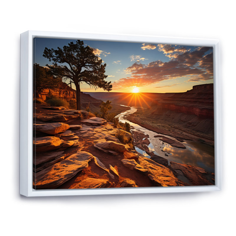 Canyon Canyon II - impression, H 12 po x l 20 po x P 1 po, Cadre flottant blanc